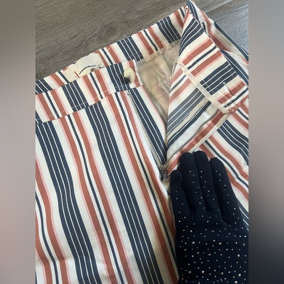 NWOT Anthropologie Striped Flare Multicolor Pants - Picture 8 of 16